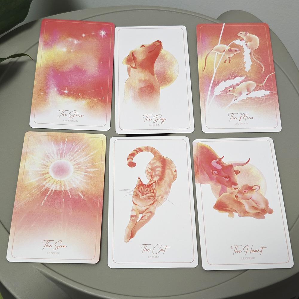 Sowa i Sroka Lenormand 10,3*6 cm Talia 36 kart Lenormand tradycyjnie ilustrowana tuszem (Wersja Sowa)