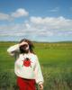 Retro Insect Jacquard Long Sleeve Knit Sweater
