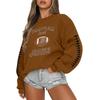 Women's Casual Fashion Round Neck Long Sleeve Halloween Printed Sweatshirt
