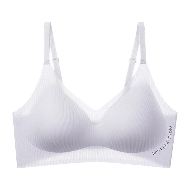 Women Seamless Wireless Comfortable Gathering Anti Sagging Breathable Bra