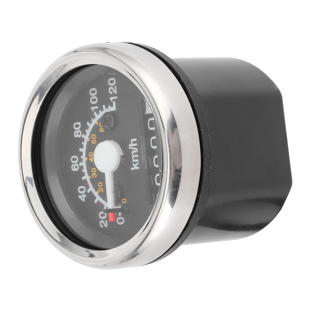 12V Motorcycle Speedometer Odometer 99999Km 0 120Km H Round Gauge with LED Backlight