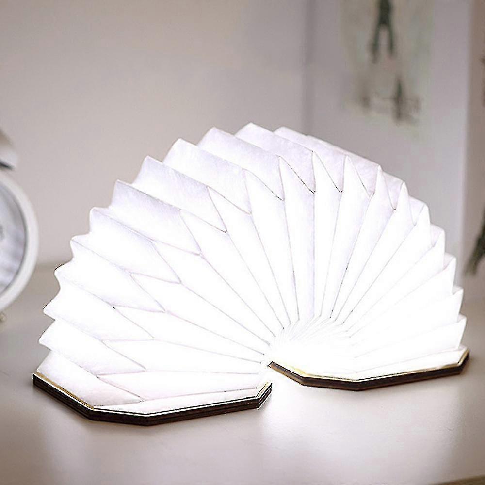 LED Organ Işığı Geri Çekilebilir Gece Lambası, Yaratıcı Katlanır Ahşap Kitap Lambası Şarj Edilebilir Taşınabilir Gece Lambası