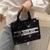 Commuter Large-capacity Letter Handbag 2025 New Casual Foreign Versatile Silk Scarf Bow Shoulder Tote Bag