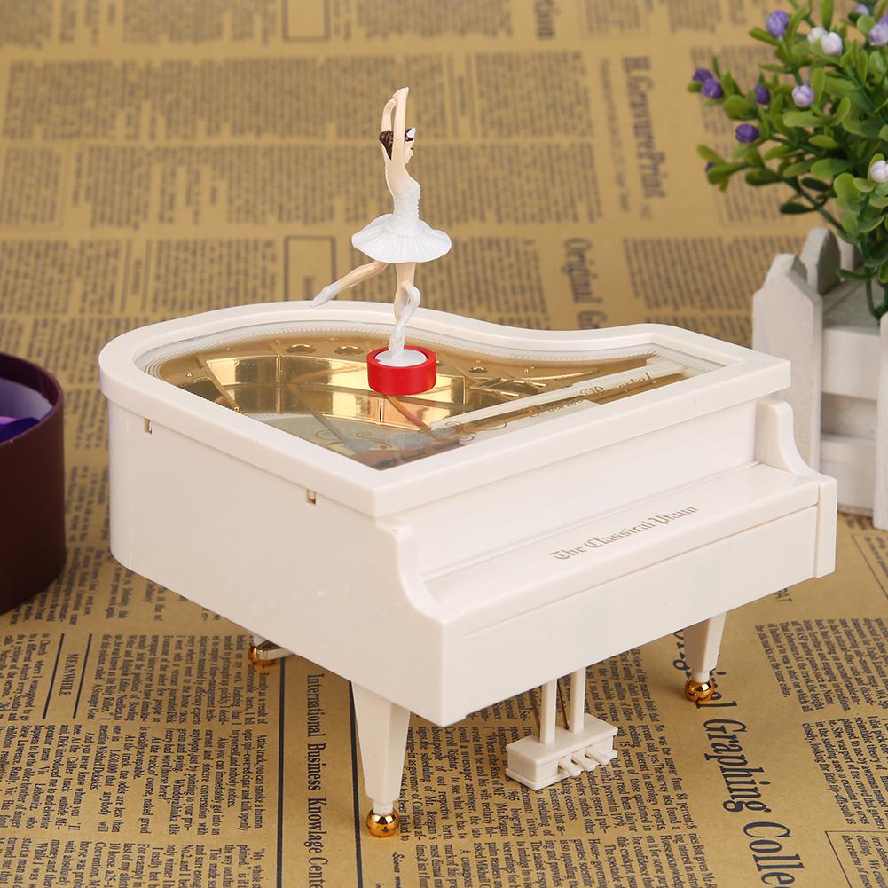 New Romantic Classic Piano Musical Box Dancing Ballerina Clockwork Music Box Exquisite Creative for Women Birthday Wedding Gift