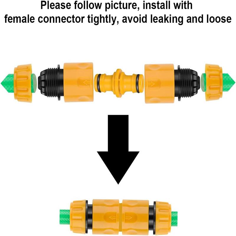 4/6Pcs Double Male Hose Connectors Garden Watering Hose Plastic Quick Connector End Connector Hose Pipe Connectors for Garden