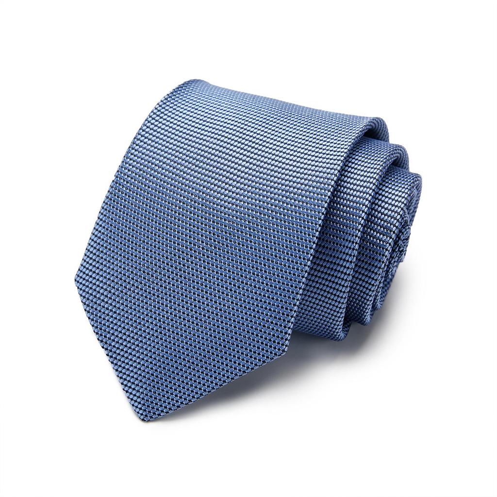 Men's 7.5cm Jacquard Polyester Striped Tie for Formal Business or Interviews