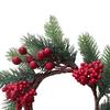 Christmas Candle Ring Handcrafted Candle Wreath with Red Berry Table Centerpeices for Anniversaries Door Winter Parties Wall