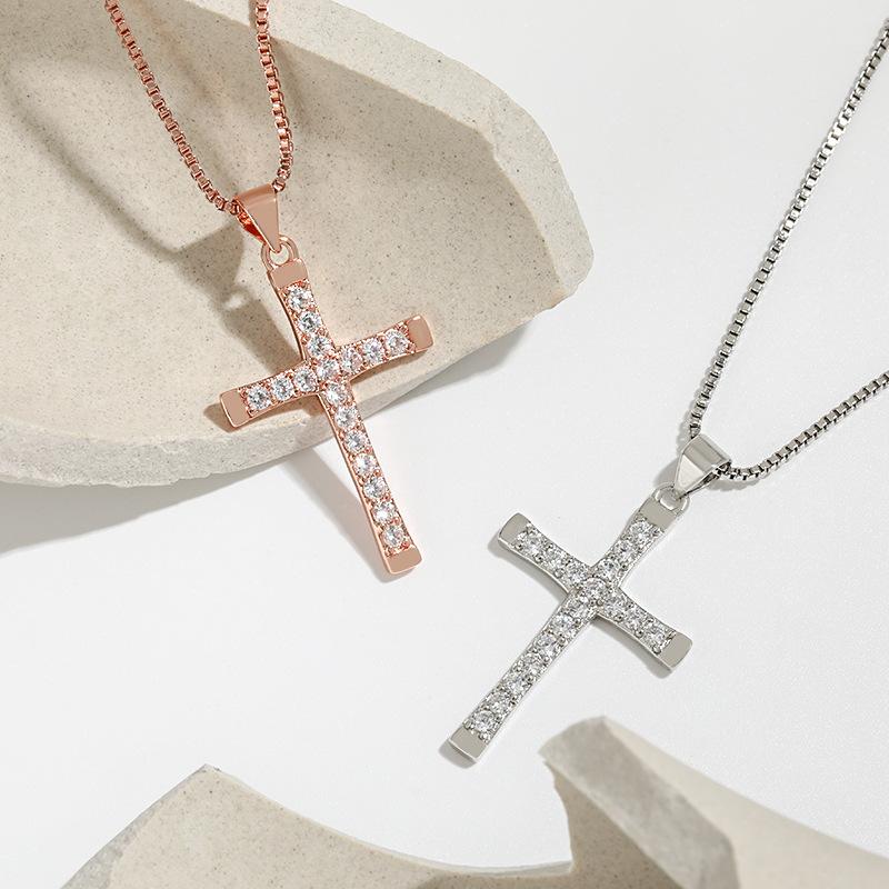 Belief Prayer Cross Pendant Small Design Street Hip Hop Cross Necklace