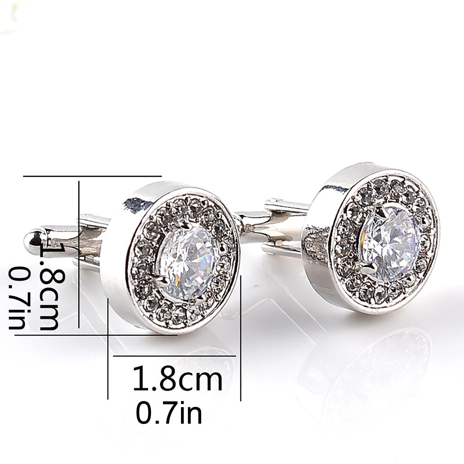 Новые запонки - модные французские запонки с бриллиантами - манжеты для ногтей One Size — фото 4