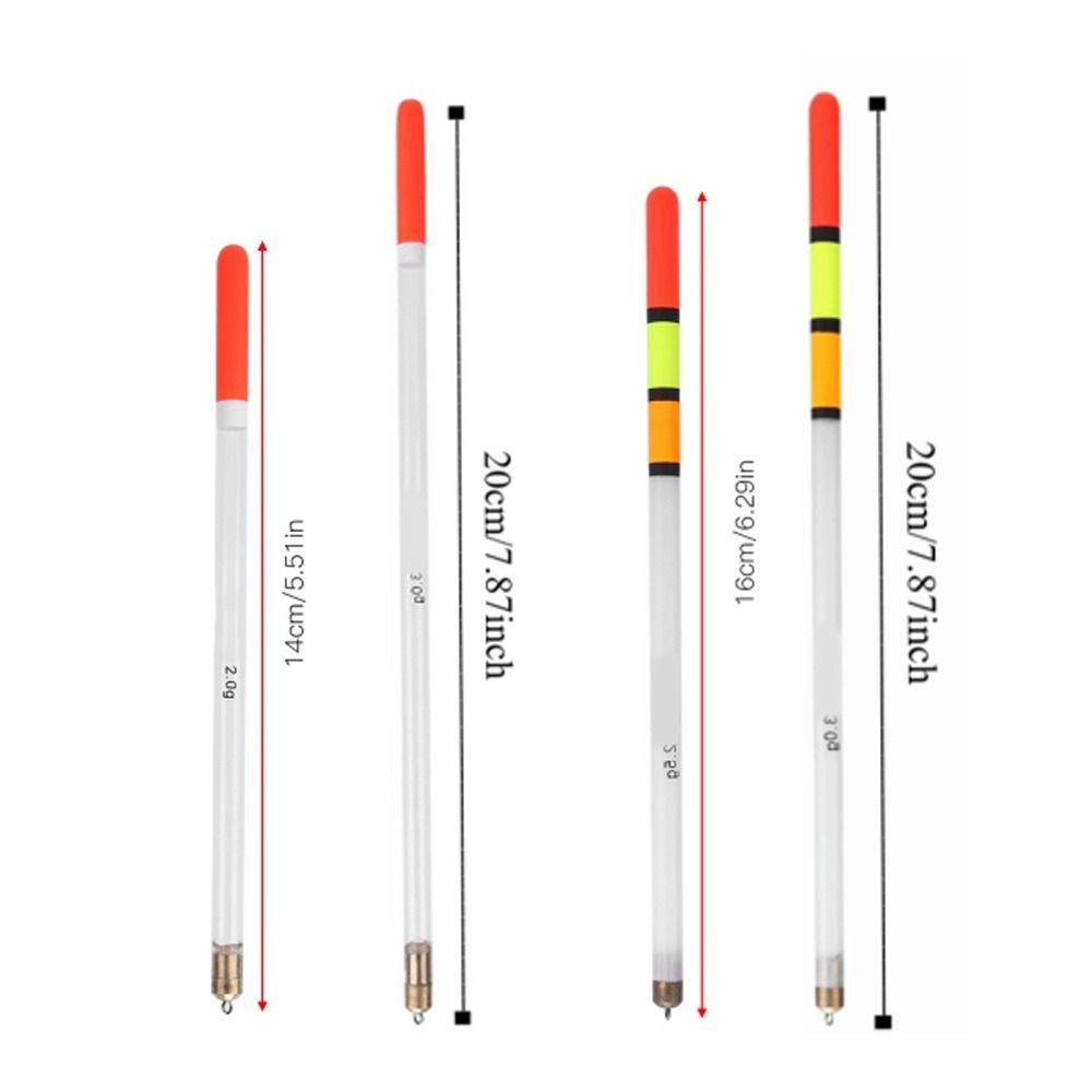 10 Pcs Plastic Fishing Floats Transparent 2.0g 2.5g 3.0g Fishing Bobber White Multi-Purpose Fishing Bobber Stick Sea Fishing