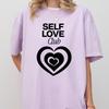 Self Love Club T-Shirt, Retro Boho Mental Health Tee, Positive Inspiration Comfort Colors®