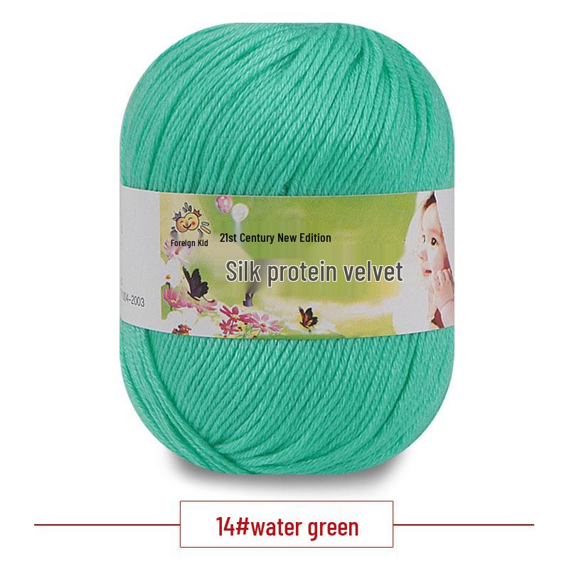 Silk Protein Baby Milk Cotton Yarn for Infant Sweaters, Hats, Shoes, Doll Crochet, and DIY Knitting Projects