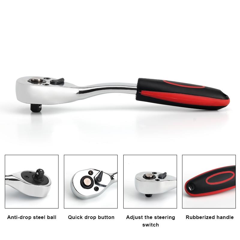 1/4" Torque Ratchet Wrench Set Bicycle Repair Tools For Vehicle Bike Socket Screwdriver Kit Cycling Allen Key Spanner Hand Tool