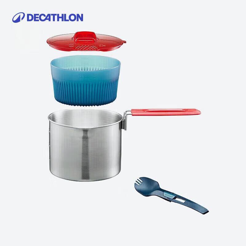 Decathlon Portable Stainless Steel Camping Pot