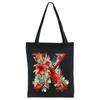 26 English letters A-Z floral print student canvas bag fashion portable shopping bag shoulder bag