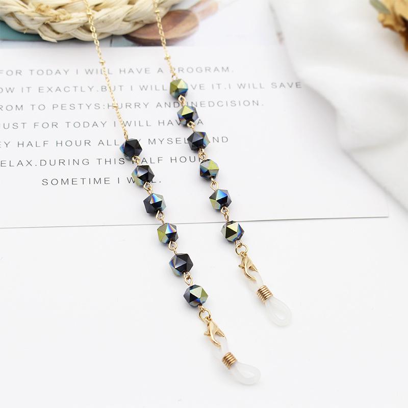 Bohemian Crystal Beaded Glasses Chains Lanyard Face Mask Chain Holder Eyeglass Rope Sunglasses Cord Neck Strap Gift for Women