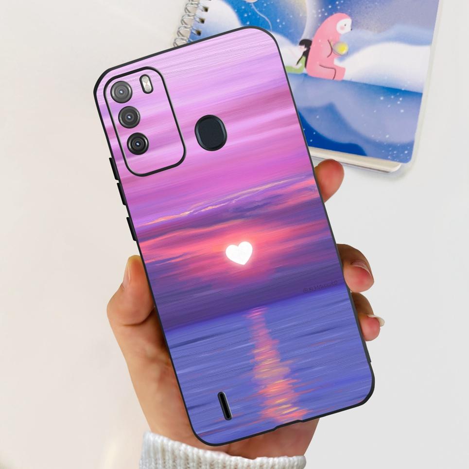 For ITEL Vision 1 Pro Vision 2 Phone Case Cute Cat Dinosaur Flower Pattern Back Cover Vision2 Vision1Pro Soft Matte Silcione Bag
