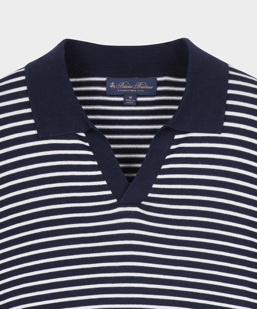 BROOKS BROTHERS Mariner Buttonless Polo Sweater (Navy) (Bbwtmm8896Qfs)
