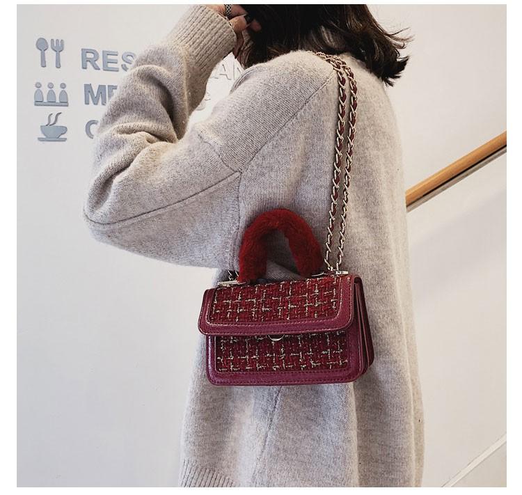 shearling designer bolsa