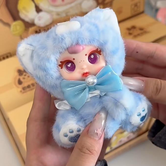 Aughtymittens Mm Milchbonbon Plüschkatze Puppe Anhänger Blind Box Entzückendes Sammlerspielzeug Entwickelt Für Mädchen Modischer Rucksackanhänger