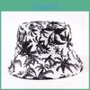 Fashionable Unisex Coconut Tree Print Wide Brim Fisherman Hat For Outdoor Activities