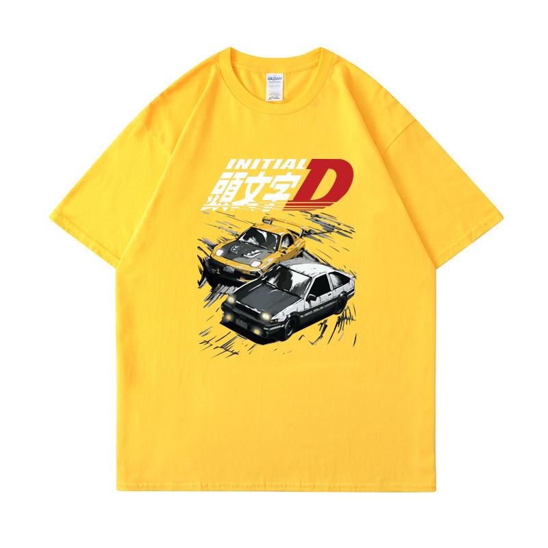 Initial D T Shirt Japanese Anime Graphic Funny Harajuku Manga T Shirt Fashion Casual Short Sleeve Plus Size T Shirt Men