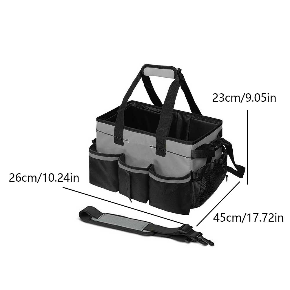 Large Capacity Cleaning Caddy Bag with Handle for Cleaning Tools Supplies Storage Bags Multi Pocket Oxford Cloth Tools Handbags