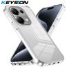 KEYSION Transparent Case for POCO M6 Pro 4G Soft TPU+PC Anti-slip HD Clear Shockproof Phone Back Cover for Xiaoami POCO X6 5G