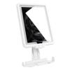 Fogless Shower Mirror 3 Adjustable Color Modes Rechargeable Shower Mirror with Storage Tray Rack for Bathroom White