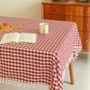 Dining Table Coffee Table Tablecloth Jacquard Cotton And Linen Lattice Fringed Lace Rectangular Pastoral Tablecloth