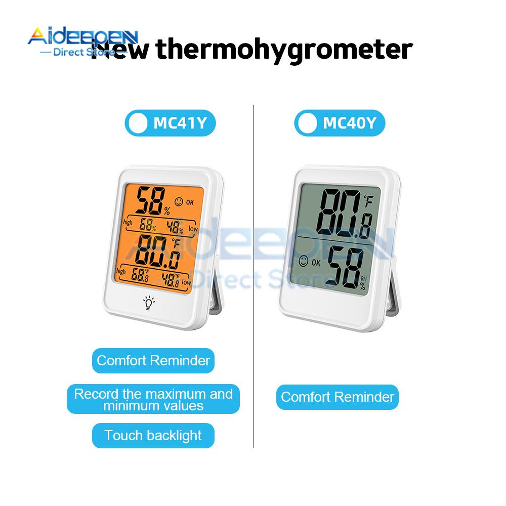 MC40 MC41 Higrometru Digital LCD Termometru de Cameră Monitor Electronic de Temperatură și Umiditate de Interior Stație Meteo Pentru Casă 2