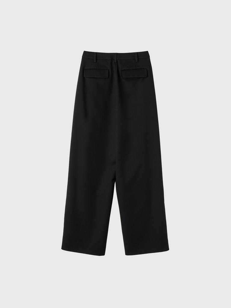 GENERALIDEA Double-Pleat Semi-Wide Slacks [Black] / Gf1Lpt503