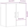 Schlichter Wandschrank, Doppellager Schrank, 60x31x60 Cm