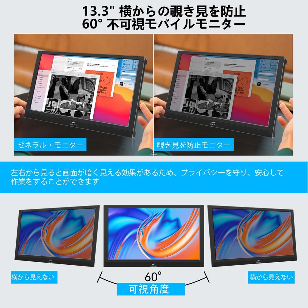 inch touch mobile monitor with screen Kenowa IPS portable monitor FHD resolution gaming monitor touch function PC monitor lightweight display standard