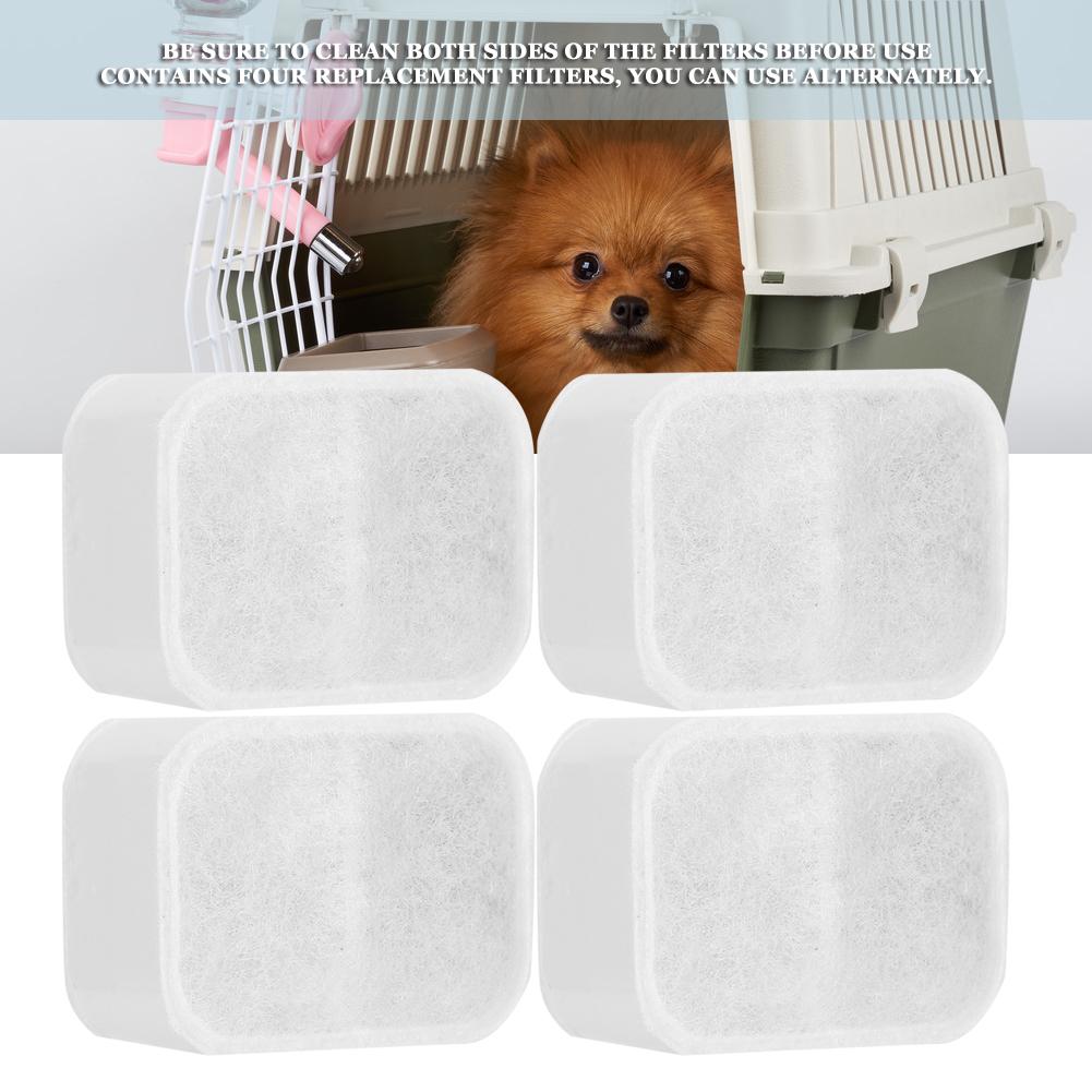 4pcs Pet Fountain Replacement Filters Activated Carbon Filter for Cat Dog Water Feeder(  Filter 4+1 )