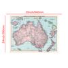 Frameless Australia&New Zealand Map,Wall Decor,Study,Gift for Travel Enthusiasts,Study Room Accent | Global Charm Decor