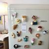 Cartoon Fridge Magnets 3D Funny Food Simulation Model Refrigerator Magnetic Personalized Stickers For Message Decorative Magnet