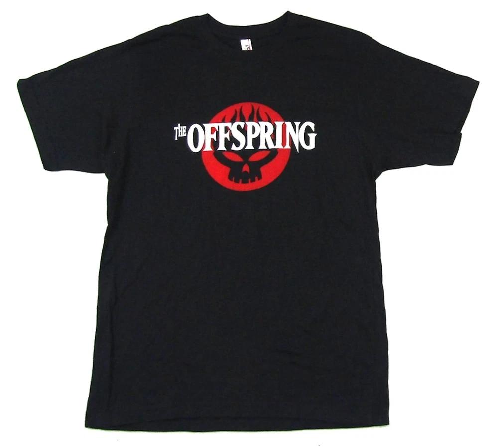 Officially licensed The Offspring Flame Skull Logo Unisexs Black Offspring T Shirt S