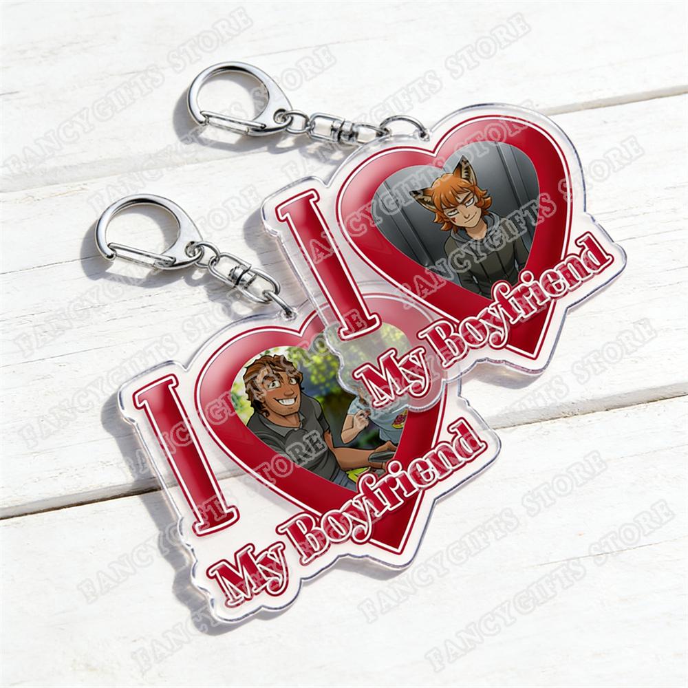 Portachiavi Carino I Love My Boyfriend Chibi per Accessori Law Pet Strade Lawrence Ren Hana Owo Portachiavi Gioielli Amici Fan Regali