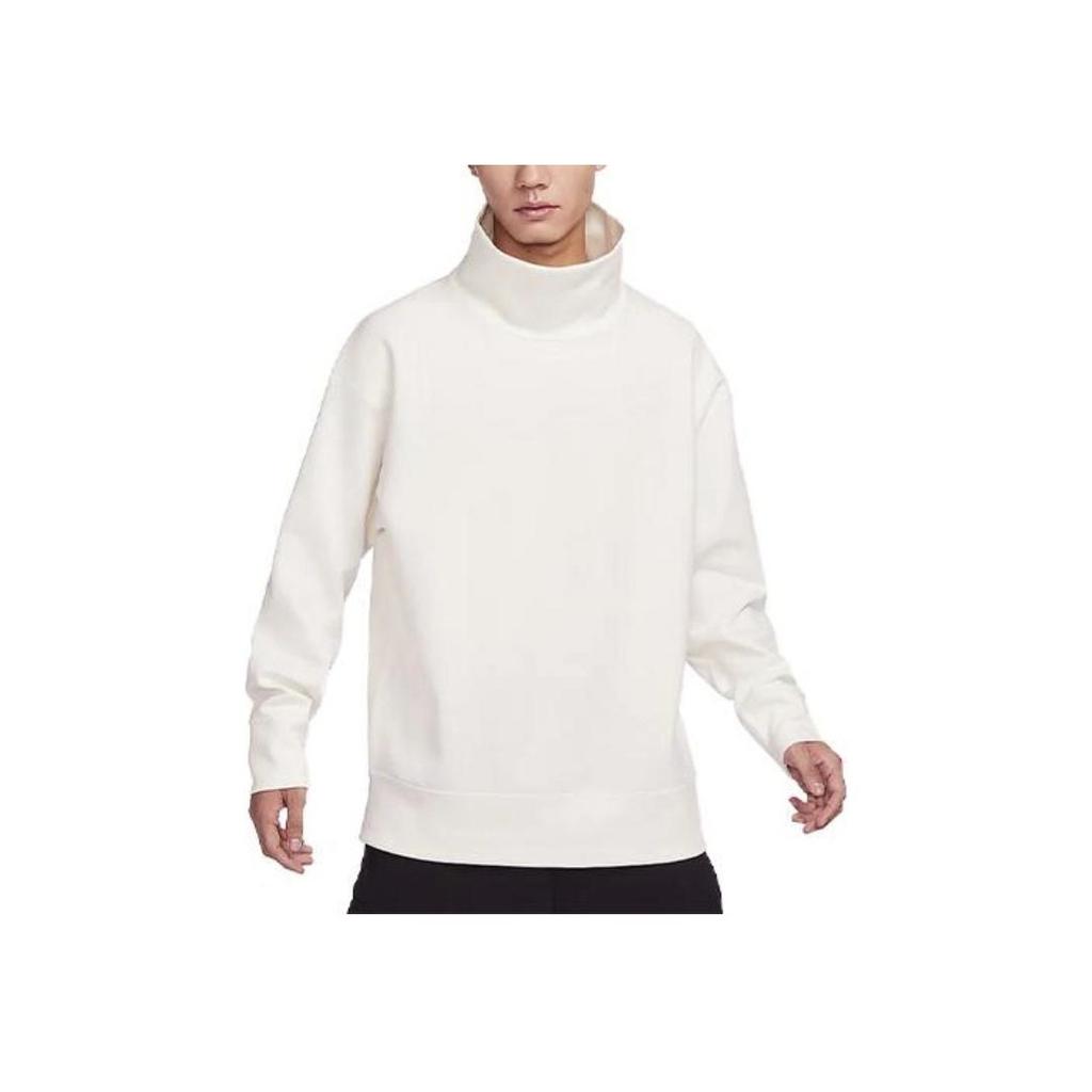 Nike Tech Fleece Reimagined Solid Color High Neck Pullover Casual Long Sleeve Sweatshirt Men Sweatshirt Sail FB8170-133