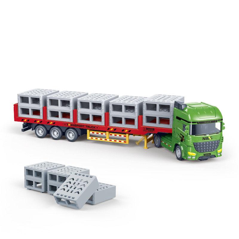 Simulation alloy die-cast freight roadblock fruit and vegetable transport truck baby large car model toy children's gift