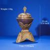 Nepal Toba Bowl, Brown Tibetan Altars Furnishing, Toba Tantric Copper Handicraft, Buddhist Religious Item Collection, 14 cm,1Set