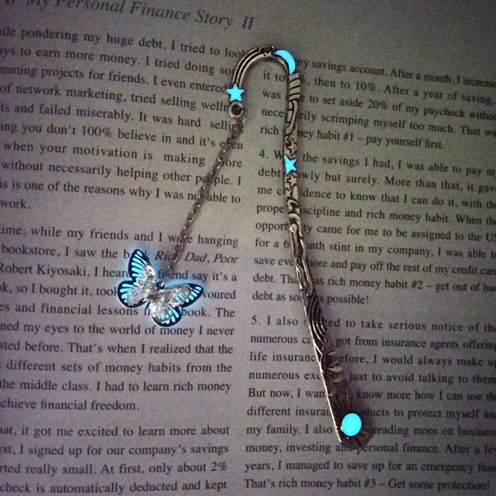 Kovová záložka Luminous Bookmark Butterfly Dragonfly Bookmark