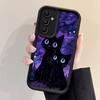 Black Night Star Cat Case for Samsung Galaxy A16 A12 A13 A53 A54 A15 A23 A71 A72 A34 A56 A26 A32 A35 A36 A51 A73 Phone Cover