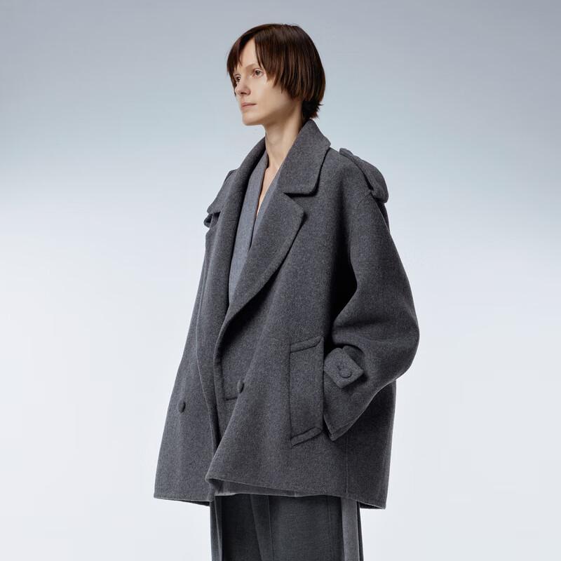 JNBY Women's Winter Loose Lapel Wool H-shaped Coat