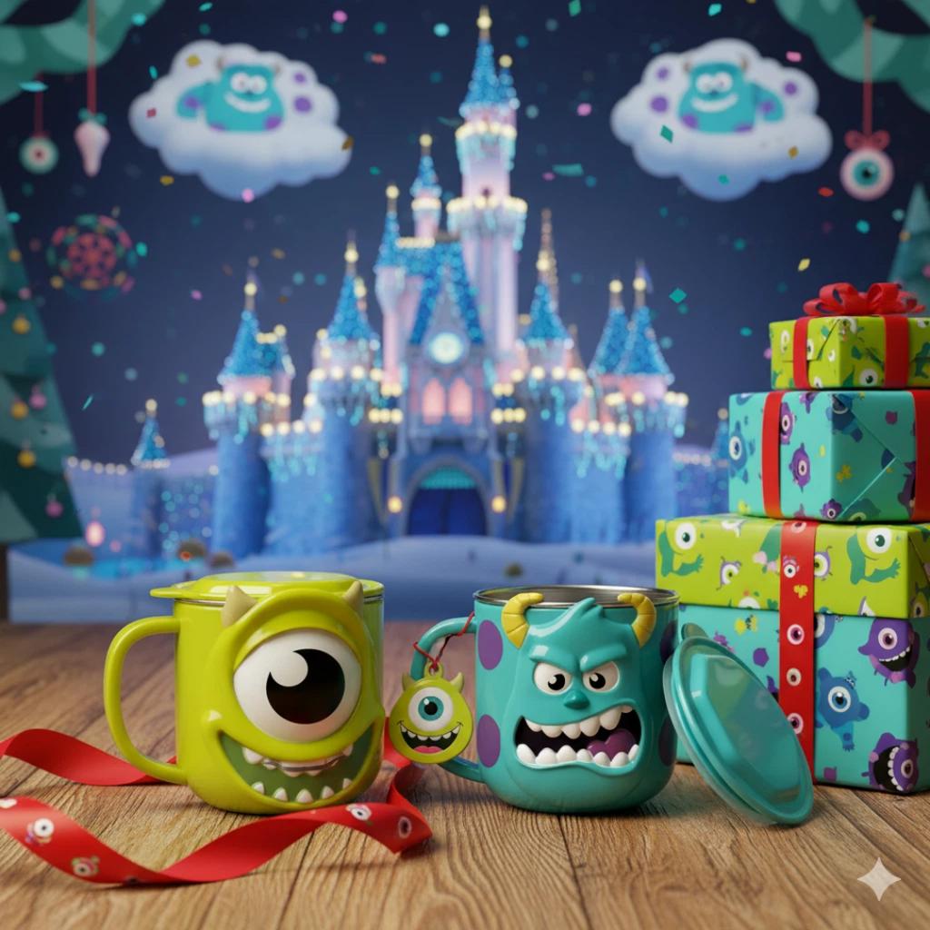 Disney Tasse Edelstahl Innen herausnehmbar Wasserbecher Verbrühschutz und Auslaufsicher Milchkaffeebecher mit Skala Tragbar Wiederverwendbare Tasse