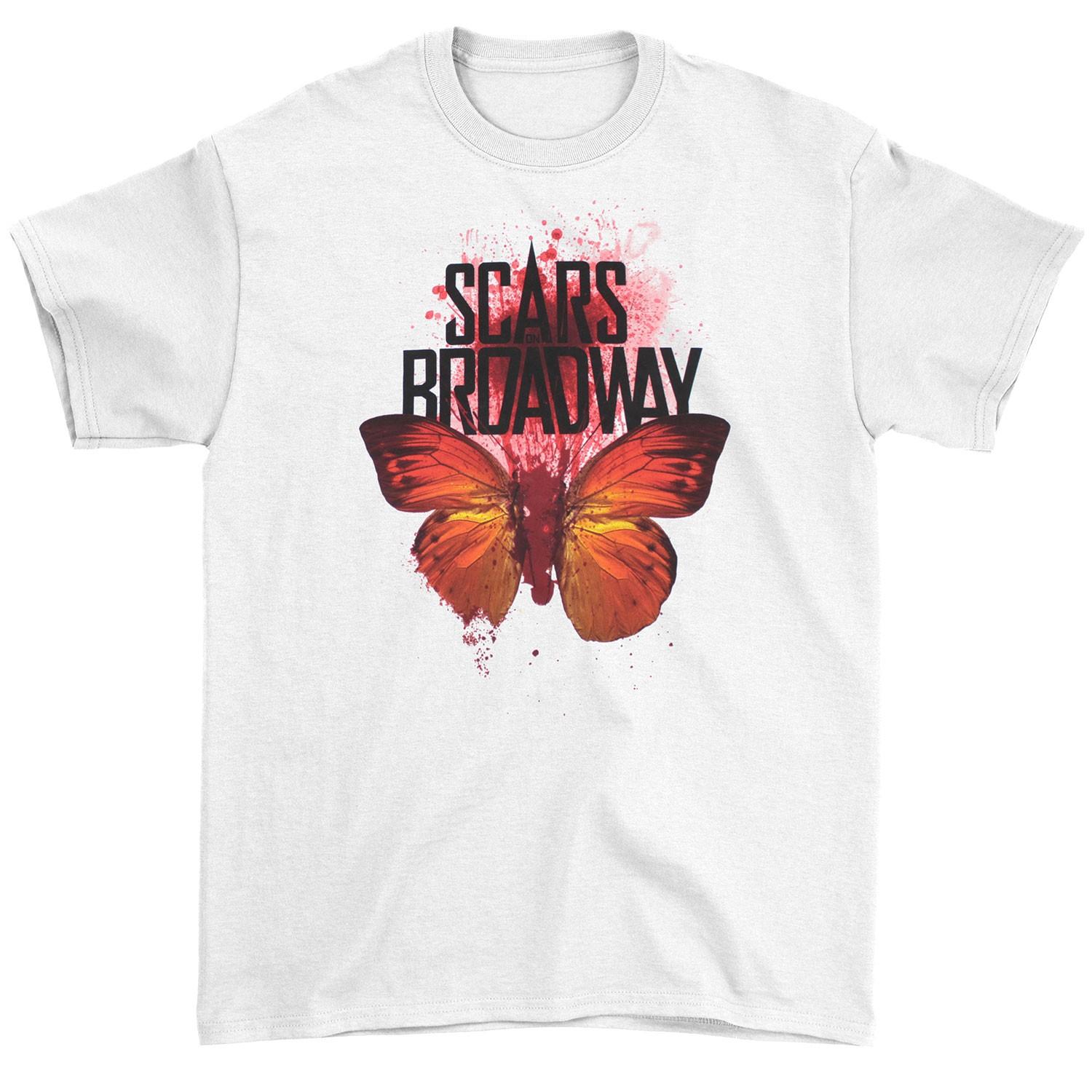 Men s Scars On Broadway Bloody Butterfly Slim Fit T-shirt X-Large white L