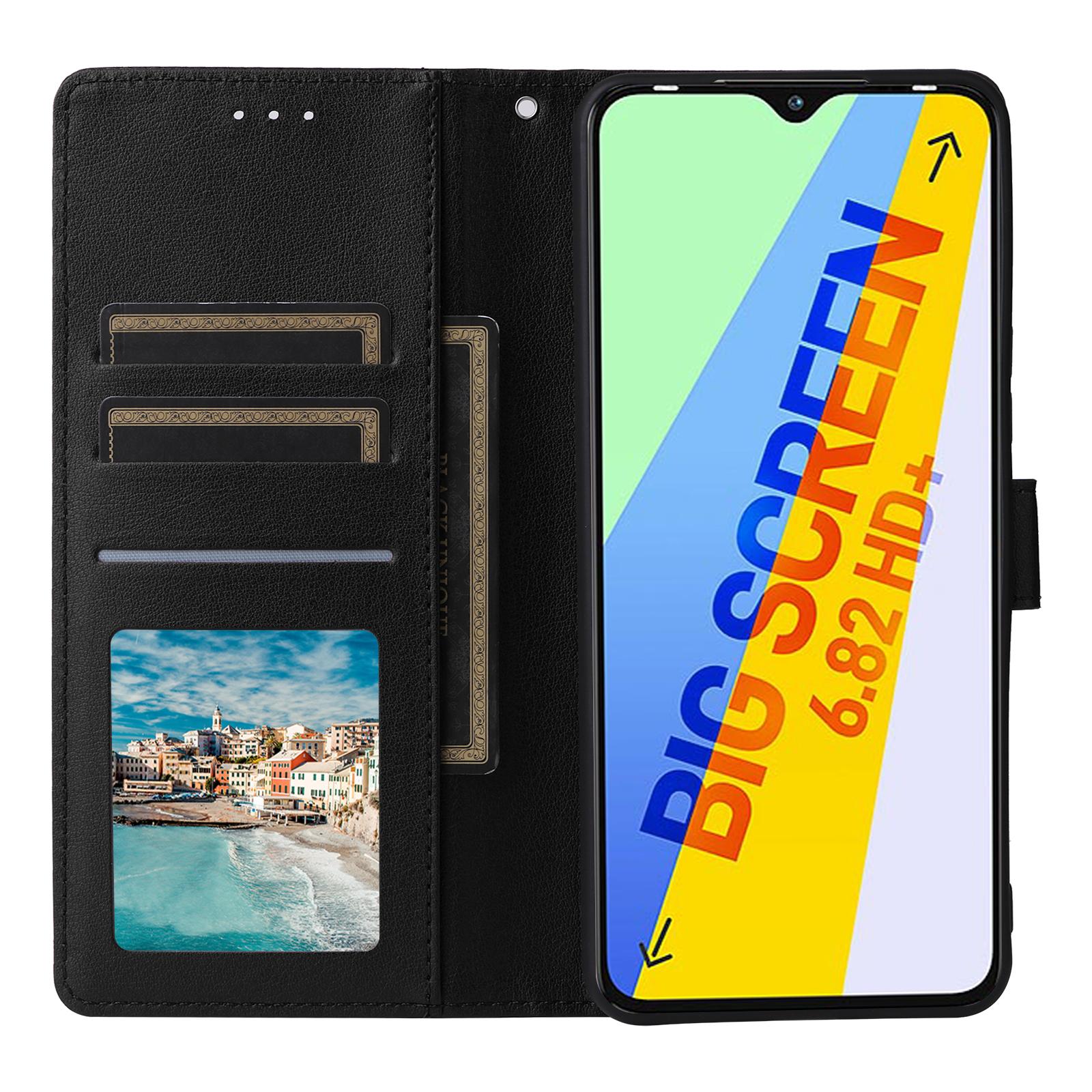 

For Infinix Smart 6 Plus (India) 4G Case Wallet Stand View PU Leather Phone Cover Rose Gold