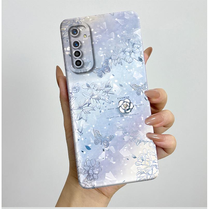 For Realme X2 XT Case RMX1921 RMX1991 RMX1993 Pretty Flowers Silicone Soft TPU Shockproof Phone Cover For OPPO K5 Coque Fundas