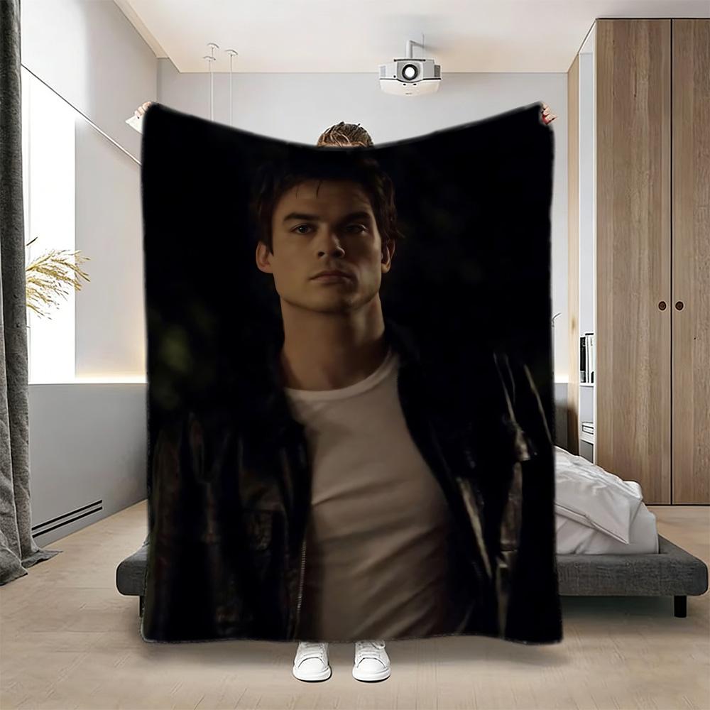 Printed Blanket Picnic Blankets Warm Blanket Soft and Comfortable Blanket Home Travel The V-Vampires D-Diaries Birthday Gift